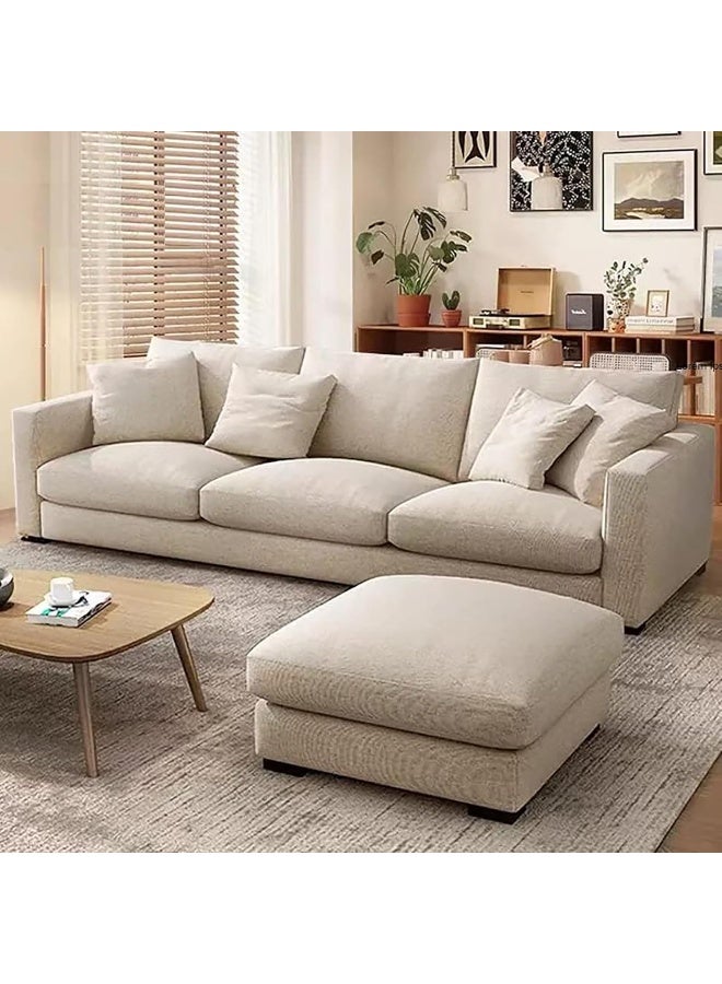 Poppins Home Poppins HOME Modern Couch Simple Sofa Minimalist Special Down White Sofa Designs Sofa Set Furniture Living Room - Image 1