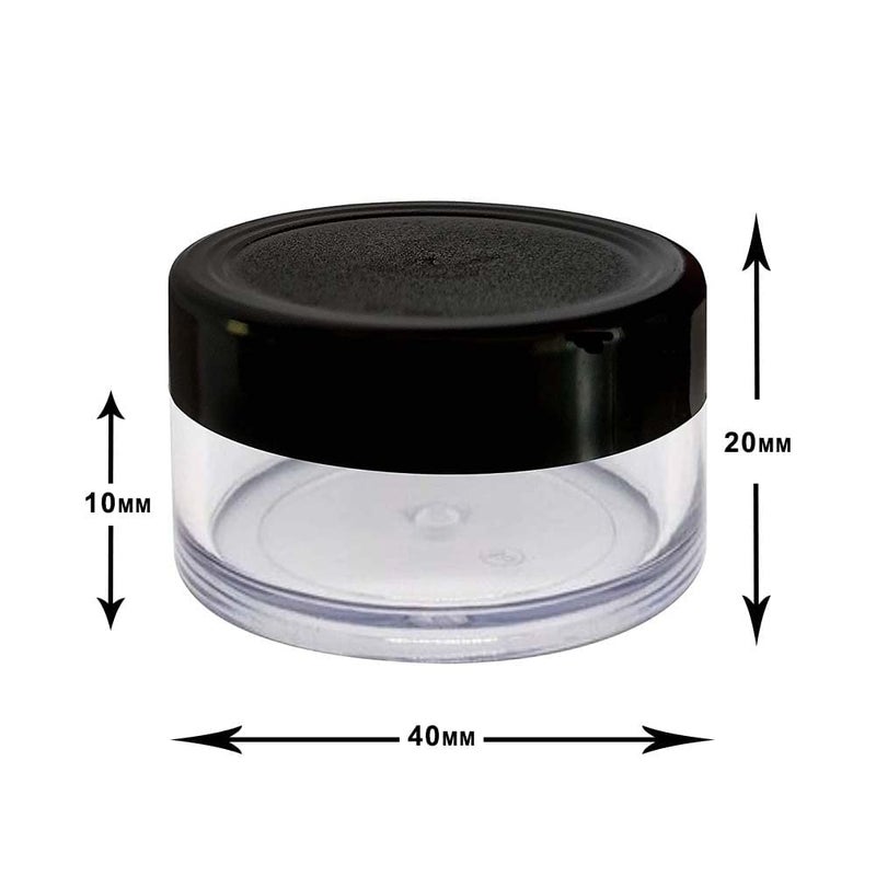M.C. PIPWALA MC PIPWALA 8gm Acrylic Small and Compact Empty jarMultipurposePortableLeakproof Container with Black Cap and White Inner lid to Store Lip BalmsCreamScrubsButtersPack of 3  - Image 3