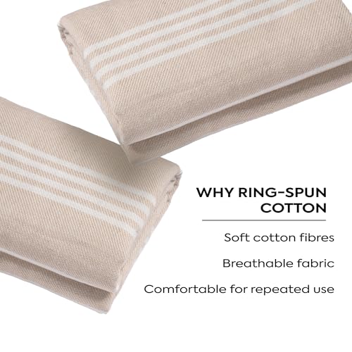 HABER Bath Towel Cotton, Ultra Soft & Highly Absorbent, Quick Dry Lightweight Luxury Towel for Bathroom, Spa & Travel-Beige (Pack of 1, Large Size 76x 152cm, Summer Friendly, Fast Drying) - Image 4