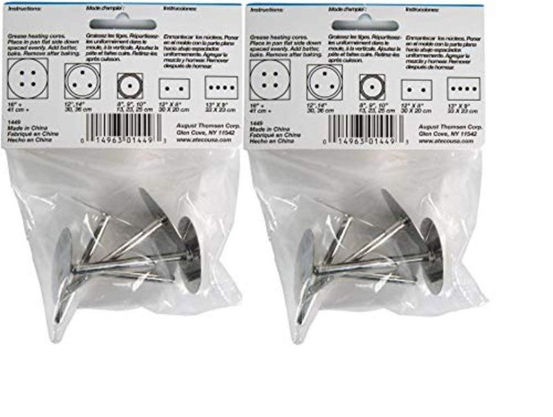 Ateco Ateco Cake Heating Cores Set of 4 Stainless Steel Round 2 inches 8 inches 