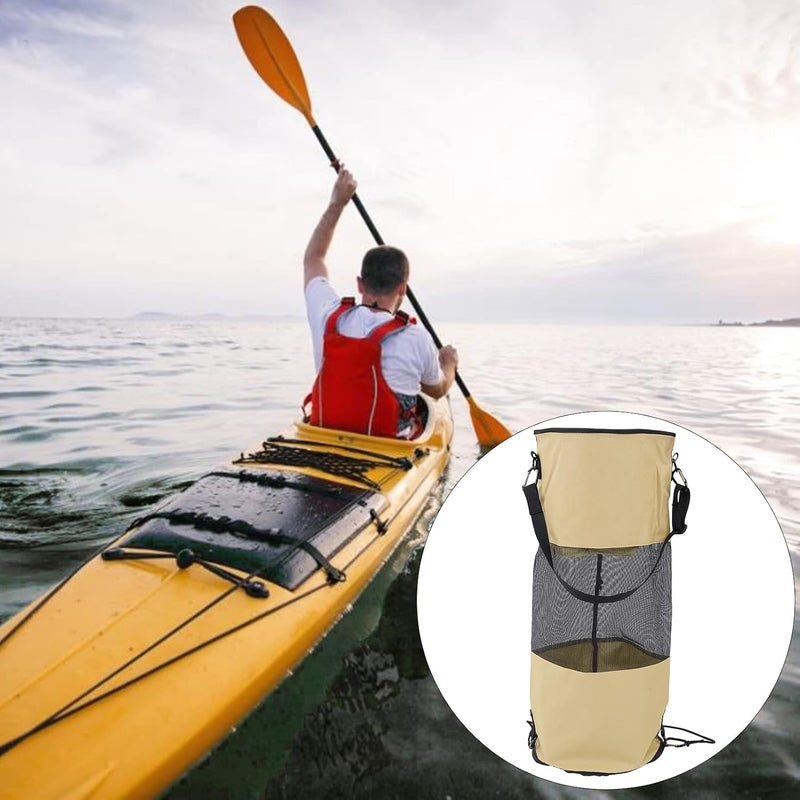 Boat Trash Bag, Reusable Oxford Cloth Mesh Boat Trash Can, Portable Garbage Container with Buckle Strap for Outdoor Camping, Kayaking, Travel - Image 5