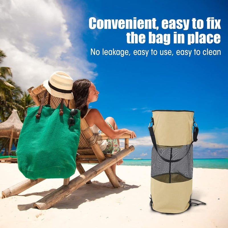 Boat Trash Bag, Reusable Oxford Cloth Mesh Boat Trash Can, Portable Garbage Container with Buckle Strap for Outdoor Camping, Kayaking, Travel - Image 2