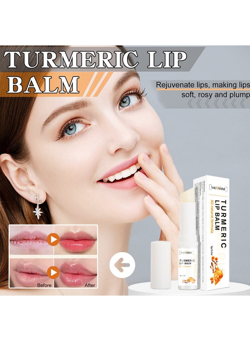 SAUVASINE Turmeric Lip Balm, All Natural Formula, Hydrating Deep Moisturizing Lip Care for Cracked & Dry Lips, Lip Moisturizer  - Image 3