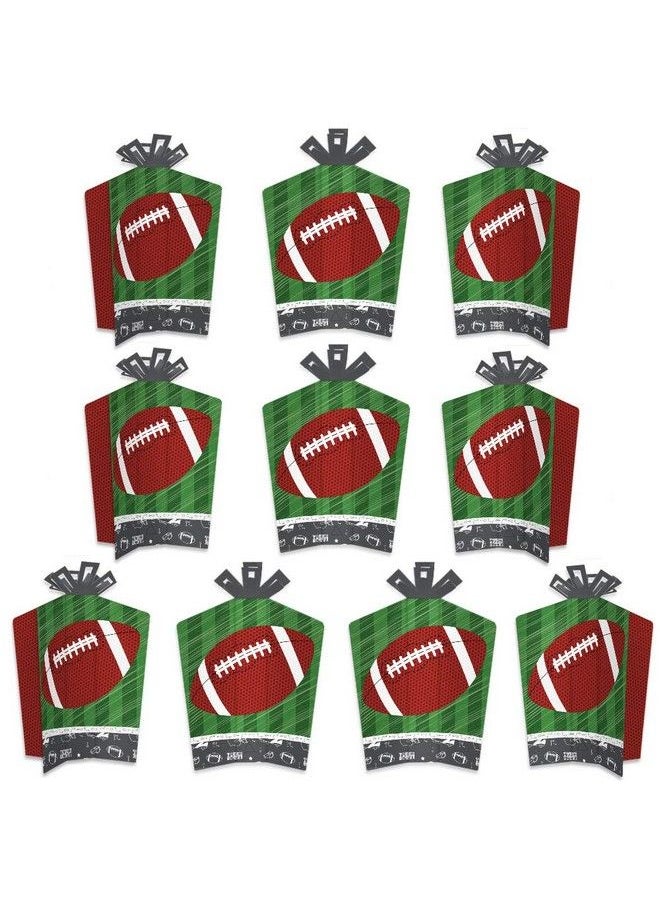 Big Dot of Happiness End Zone Football Table Decorations Baby Shower Or Birthday Party Fold And Flare Centerpieces 10 Count  - Image 2