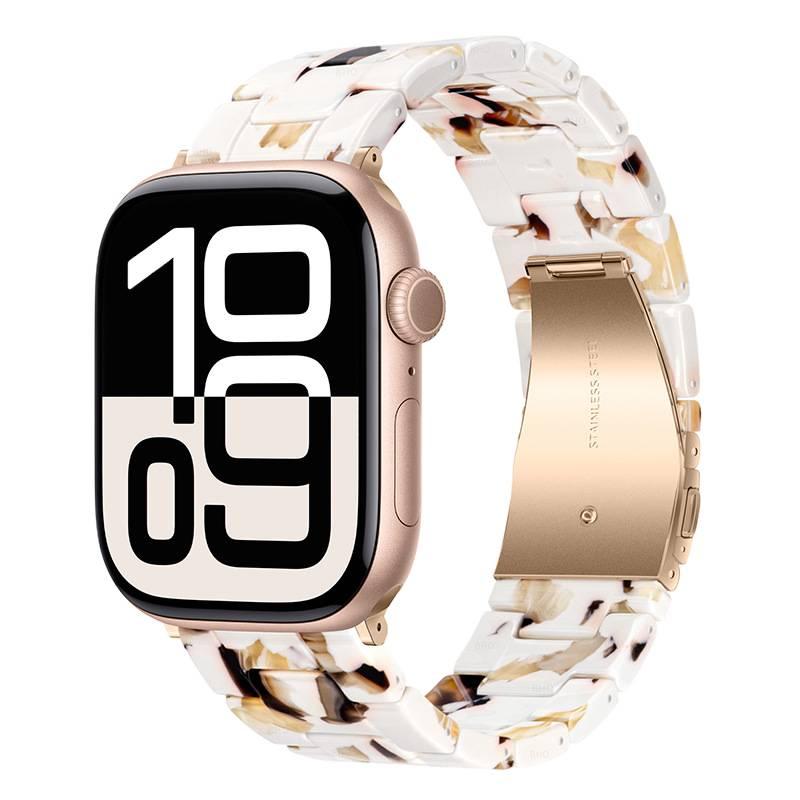 QX سوار ساعة ذكية سوار راتنج متوافق مع Apple Watch Ultra بملاءمة قابلة للتعديل وحزام بديل للاستخدام اليومي باللون Gold قابل للتعديل باللون الذهبي - Image 1