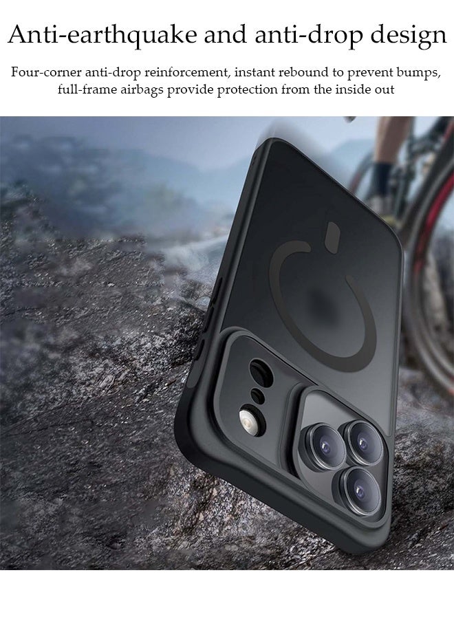 DUNISO Magnetic Phone Case for iPhone 17 Pro Max Translucent Anti-Slip and Drop-Proof Rugged Waterproof Case Compatible with MagSafe， Raised Rdges Protect Camera & Screen Ultra Thin Frosted Finish Phone Case for iPhone 17 Pro Max - Image 4