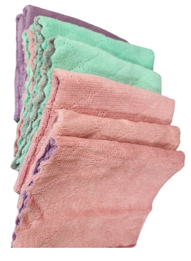 Marrkhor Pack of 10 Multi-Functional Reusable Cleaning Cloth, Microfiber Cloth For Kitchen 30x40cm - Image 2