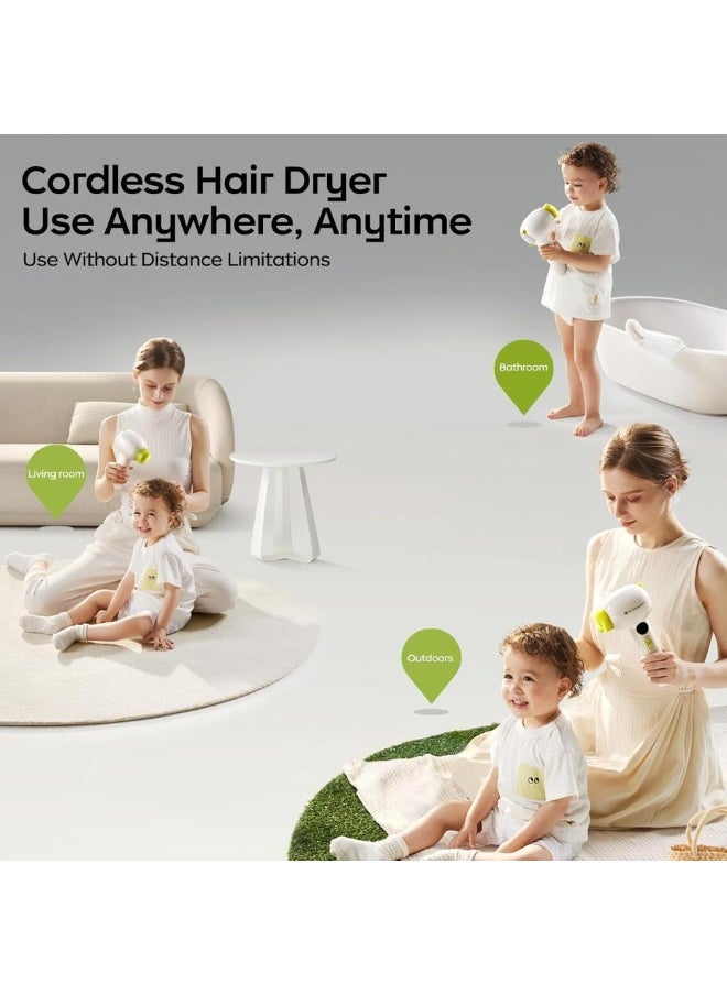 Babycare Babycare - Gentle Cordless Baby Hair Dryer - White/Yellow  - Image 5