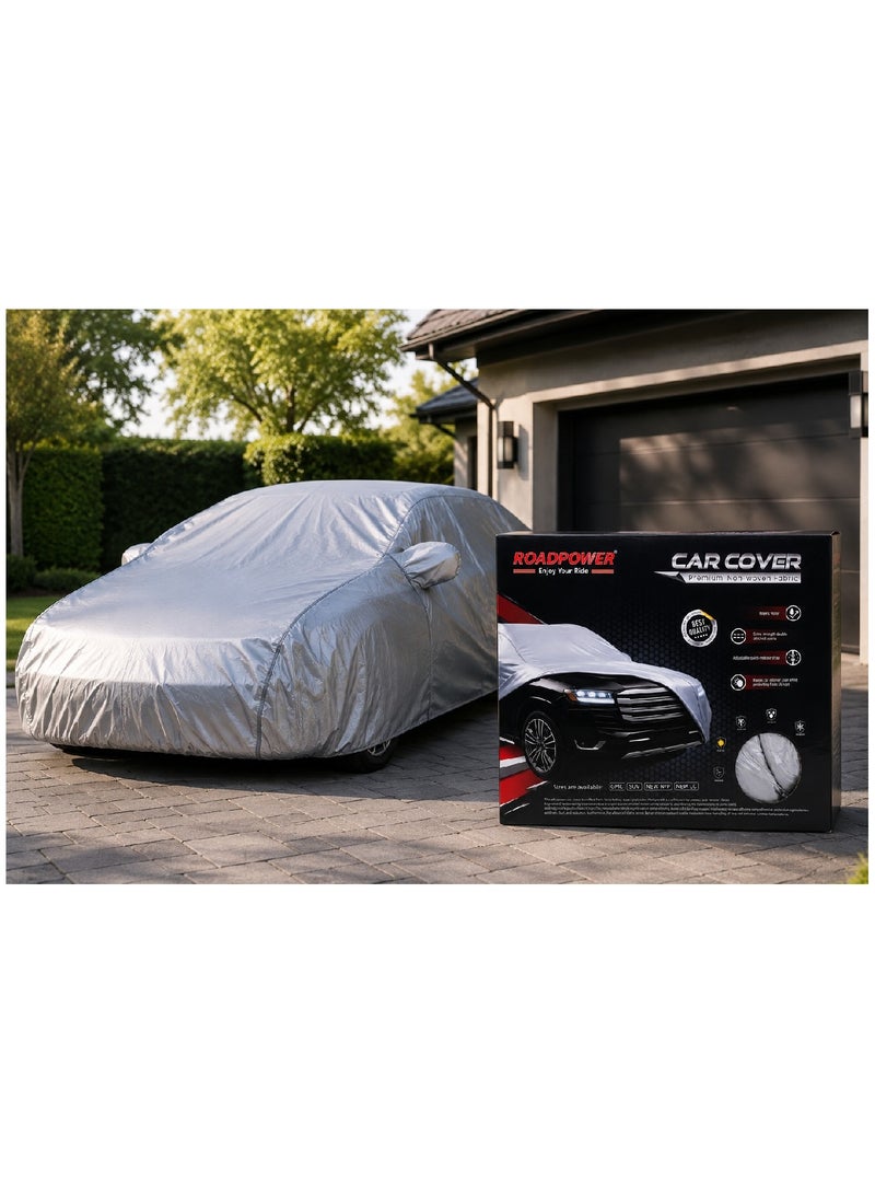 ROADPOWER Premium All-Weather Car Cover with Mirror Pockets for Nissan Patrol (NEW N/P) – Waterproof, Dustproof, UV Protection, Non-Abrasive Fabric, Secure Fit, 212 x 78 x 70 Inches - Image 5