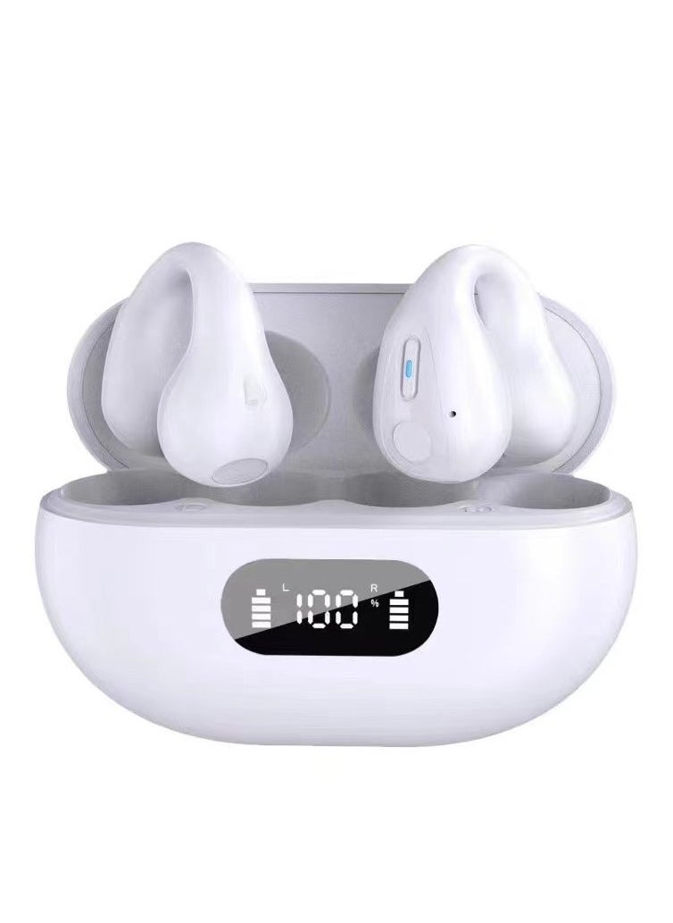 Concretization - Open Ear Bluetooth Earbuds - True Wireless Bluetooth Earbuds - Clip Ear Bluetooth Earphones for Sports, Running, Cycling, Driving - Air Conduction Headset with Bluetooth 5.3 for Android and iPhone - - Image 1