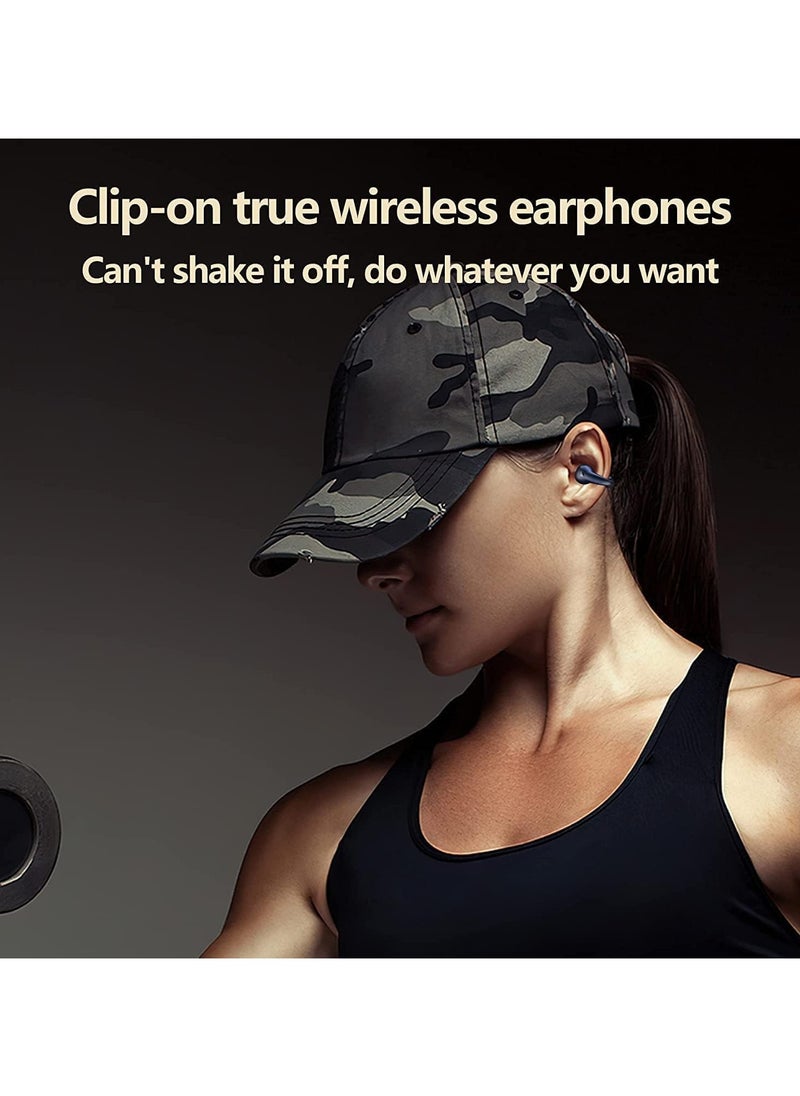 Concretization - Open Ear Bluetooth Earbuds - True Wireless Bluetooth Earbuds - Clip Ear Bluetooth Earphones for Sports, Running, Cycling, Driving - Air Conduction Headset with Bluetooth 5.3 for Android and iPhone - - Image 1