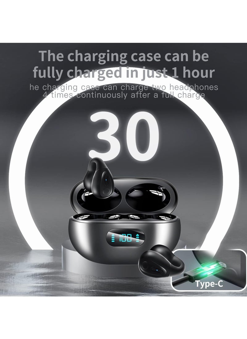 Concretization - Open Ear Bluetooth Earbuds - True Wireless Bluetooth Earbuds - Clip Ear Bluetooth Earphones for Sports, Running, Cycling, Driving - Air Conduction Headset with Bluetooth 5.3 for Android and iPhone - - Image 1