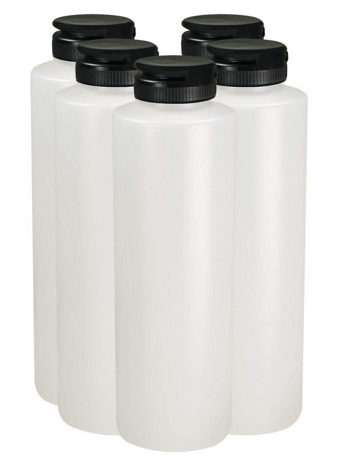 Pinnacle Mercantile Pinnacle Mercantile Condiment Squeeze Bottles with Flip Top Hinged Black Cap 16 oz Set of 5 (Perfect for Condiments, Sauces, Dressings, BBQ, Ketchup) Made USA - Image 1