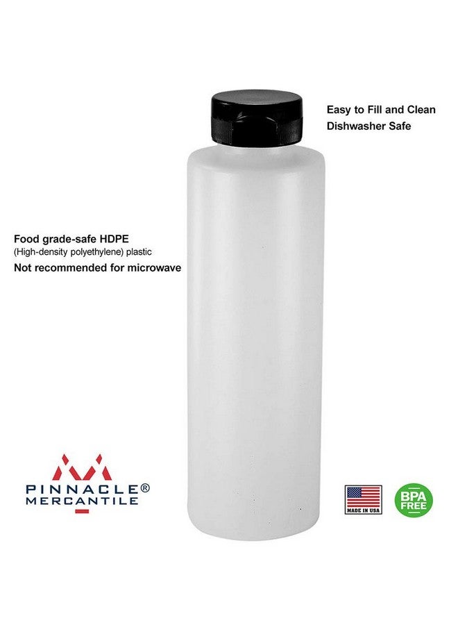 Pinnacle Mercantile Pinnacle Mercantile Condiment Squeeze Bottles with Flip Top Hinged Black Cap 16 oz Set of 5 (Perfect for Condiments, Sauces, Dressings, BBQ, Ketchup) Made USA - Image 4