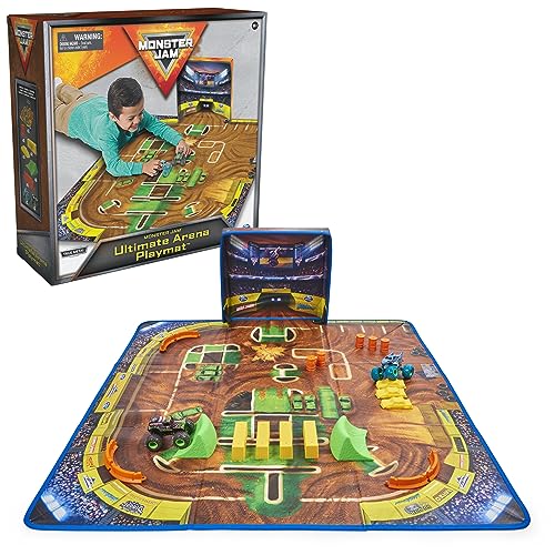 Monster Jam, Ultimate Arena Playmat & Storage with 2 Exclusive Monster Trucks, 1:64 Scale, 20 Accessories, Kids Toys for Boys and Girls Ages 4 and Up - Image 1