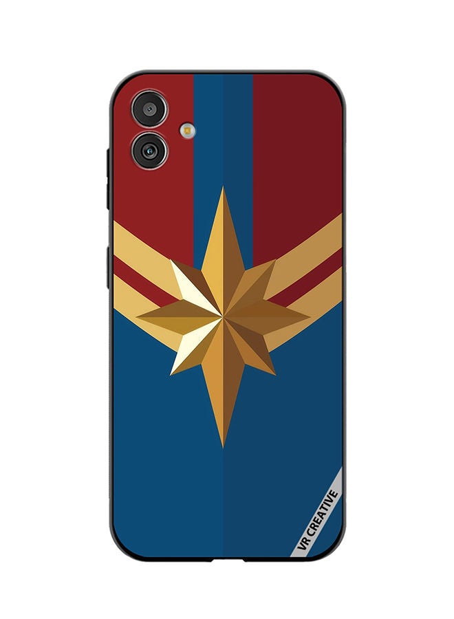 VR CREATIVE Protective Case Cover For Samsung Galaxy M13 5G Captain Marvel Logo Design Multicolour - Image 1