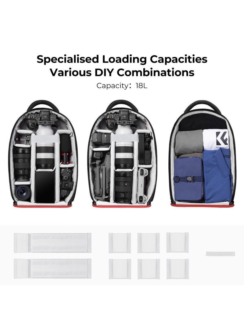 كيه آند إف كونسبت حقيبة ظهر كاميرا K&F Concept KF13.151 بسعة 18 لتر – مقاومة للماء مع حجرة لابتوب حتى 13.3 بوصة وتصميم متين - Image 3