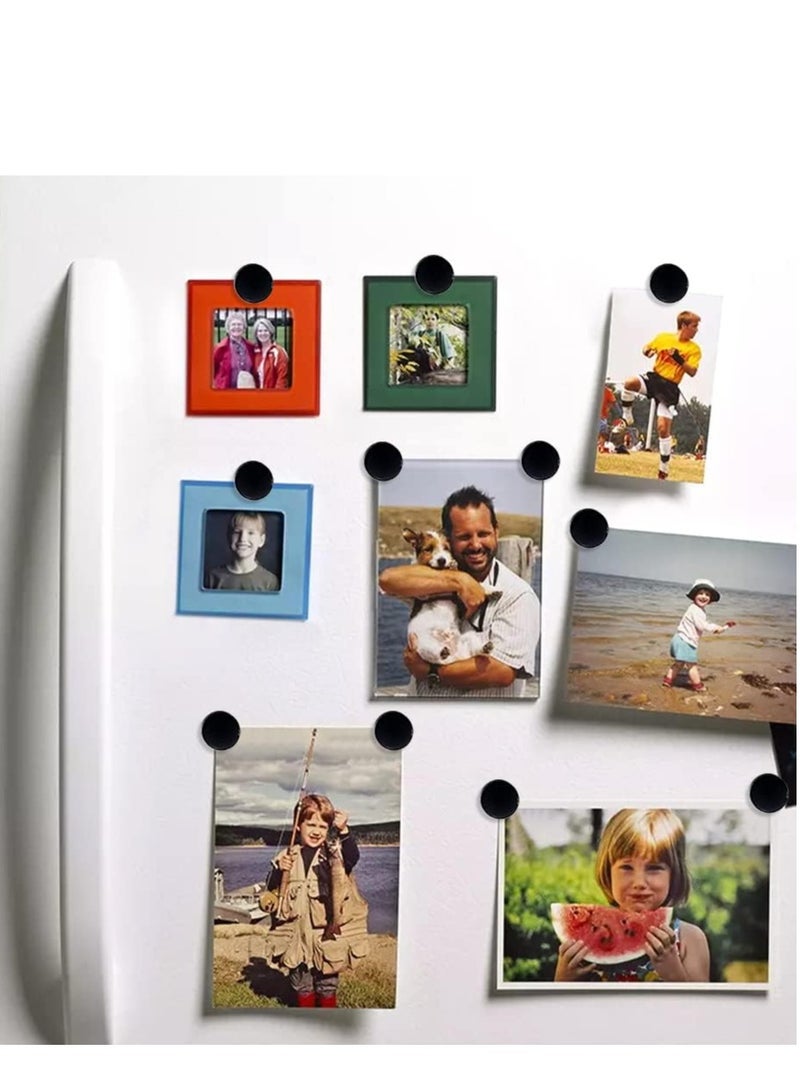 SYOSI Fridge Magnets, 100pcs Small Round Magnets for Refrigerator, Whiteboard, Cute Decorative Magnets, Strong Black Magnets for Locker, Kitchen, Office, Classroom, Colorful and Versatile - Image 5