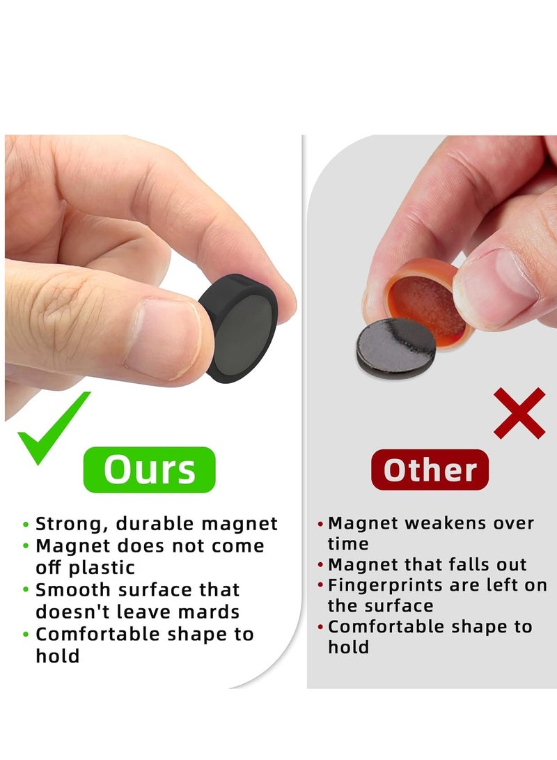 SYOSI Fridge Magnets, 100pcs Small Round Magnets for Refrigerator, Whiteboard, Cute Decorative Magnets, Strong Black Magnets for Locker, Kitchen, Office, Classroom, Colorful and Versatile - Image 3
