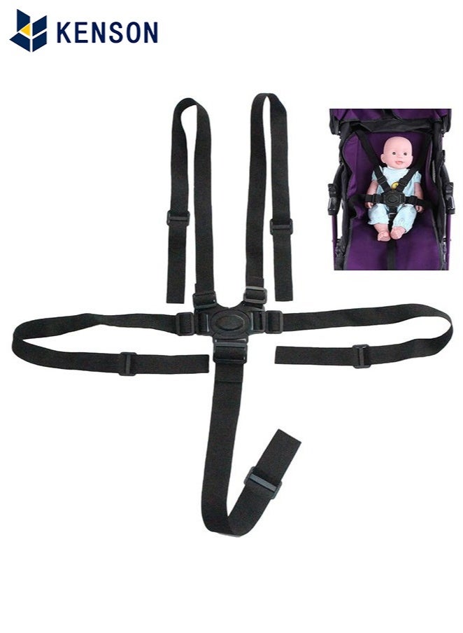 KENSON Adjustable Baby Seat Belt, 5 Point Harness High Chair Straps Universal Baby Safe Belt Holder for Kids Stroller Pram Buggy Pushchair - Image 1