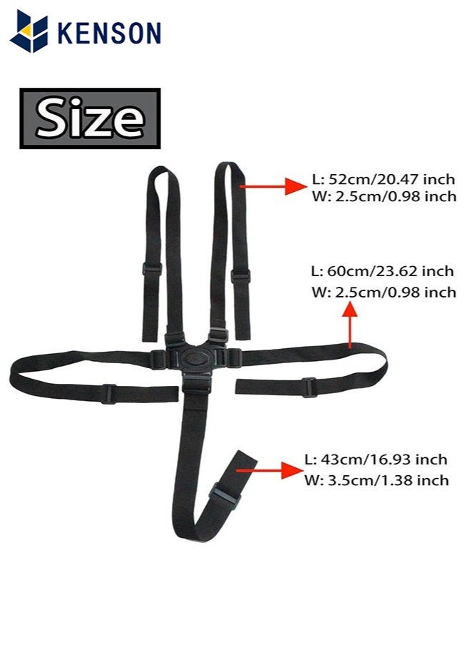 KENSON Adjustable Baby Seat Belt, 5 Point Harness High Chair Straps Universal Baby Safe Belt Holder for Kids Stroller Pram Buggy Pushchair - Image 2