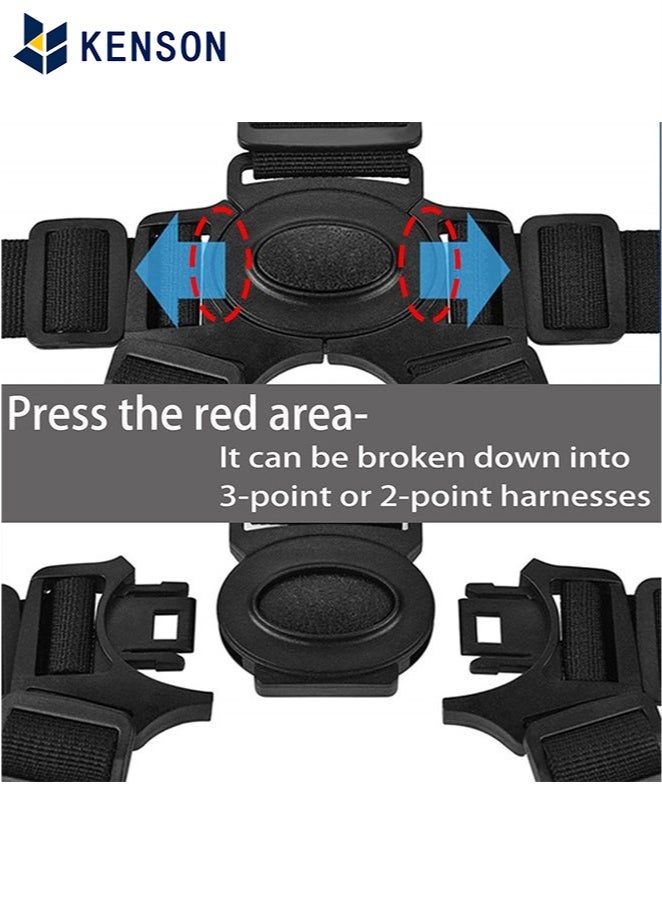 KENSON Adjustable Baby Seat Belt, 5 Point Harness High Chair Straps Universal Baby Safe Belt Holder for Kids Stroller Pram Buggy Pushchair - Image 4