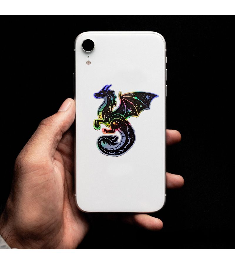 30 Pcs Holographic Dragon Stickers Cool Vinyl Decals for Laptop Phone Notebook Water Bottle - Image 4