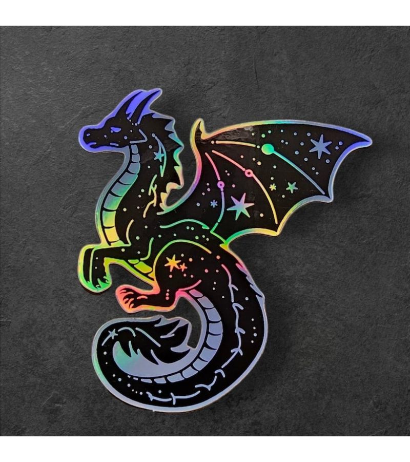 30 Pcs Holographic Dragon Stickers Cool Vinyl Decals for Laptop Phone Notebook Water Bottle - Image 1