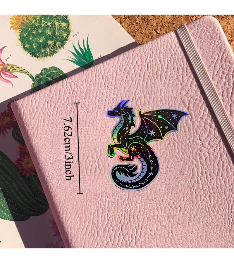 30 Pcs Holographic Dragon Stickers Cool Vinyl Decals for Laptop Phone Notebook Water Bottle - Image 2