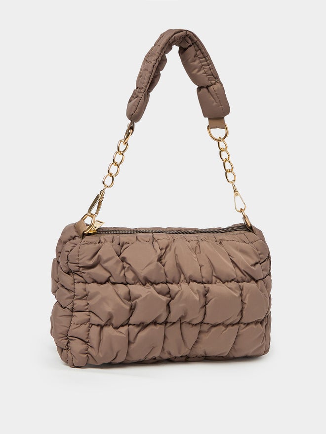 Styli Styli  Quilted Shoulder Bag with Detachable Strap and Zip Closure  - Image 1