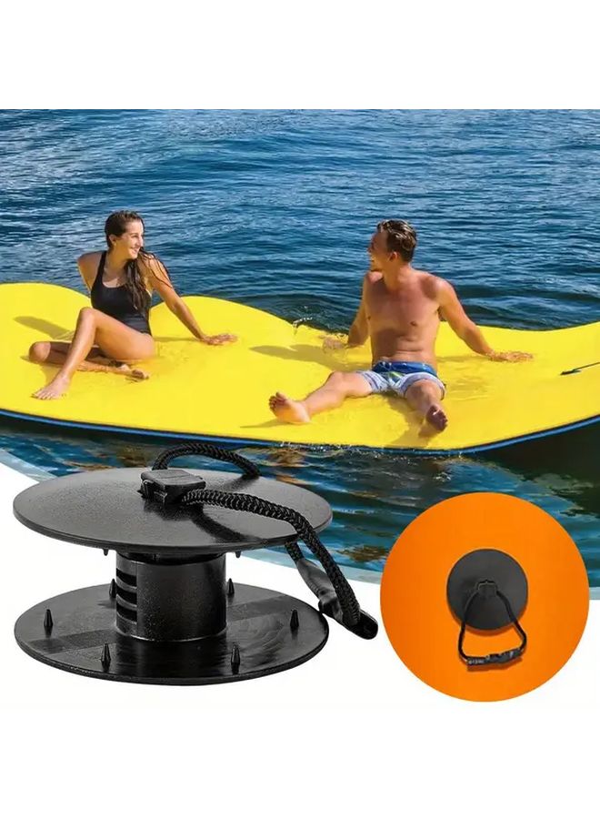 طقم مرساة الطفو المحمول حبل الأمان المائي من الأبيض ABS بمشابك معدنية للتجديف وركوب القوارب والسباحة والصيد - Image 3