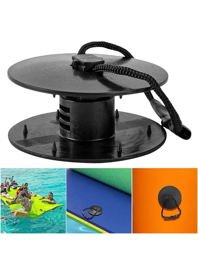 طقم مرساة الطفو المحمول حبل الأمان المائي من الأبيض ABS بمشابك معدنية للتجديف وركوب القوارب والسباحة والصيد - Image 2