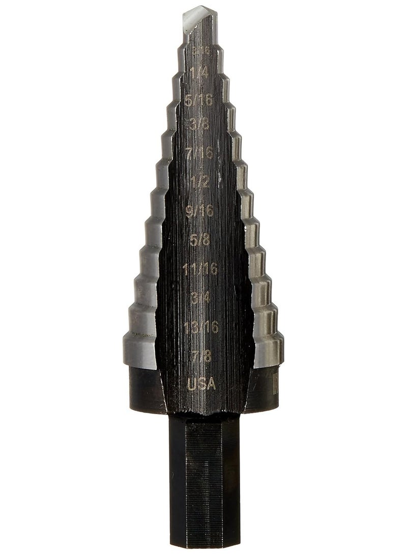 Irwin Tools IRWIN Step Drill Bit, 3/16-Inch to 7/8-Inch, 3/8-Inch Shank (10234) - Image 1
