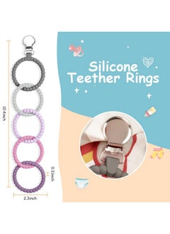 Silicone Baby Teether Links, Cutie Baby Teething Toys With Pacifier Clip, Multi Use Baby Teether Rings, Food Grade Silicone Attachable Teether Chew For Newborn Infant Baby Gift, Color-6 - pzsku/ZF927EB18B9A566353168Z/45/_/1722597924/41cc28b7-c6e7-47fb-8877-e69a7d3f10d9