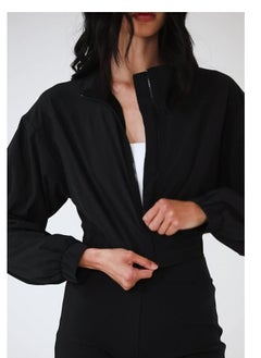 alo aloyoga high waist windproof coat stand collar loose short sun-protective clothing breathable thin outdoor sun protection long sleeve  - Image 3