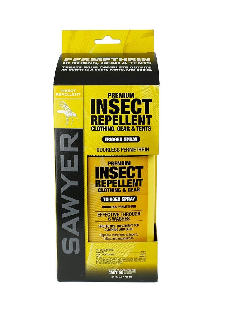 Sawyer Products بخاخ طارد للحشرات من شركة Sawyer Products SP6572، عبوة مزدوجة، 24 أونصة، أصفر  - Image 3