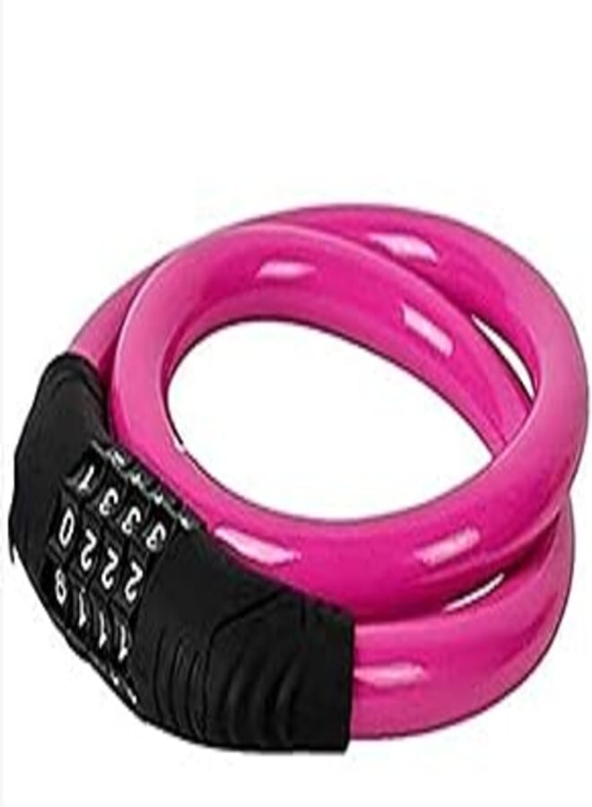 Other 5 Digit Combination Security Bike Lock Cable - Pink