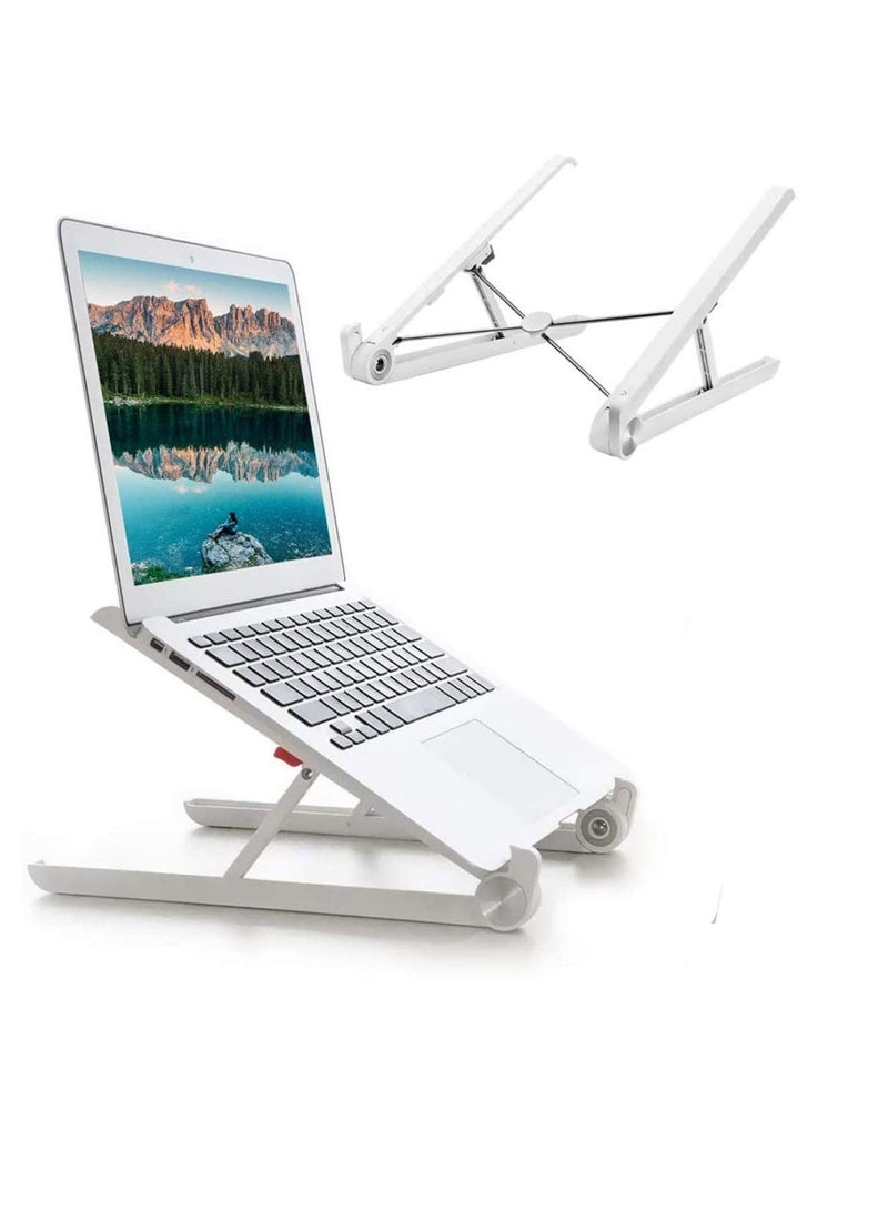 Laptop Stand Adjustable Height, Foldable Portable Ventilated Riser for Desk, Ergonomic Tray Universal Lightweight Retractable Computer Holder All Notebook Tablet - Image 1
