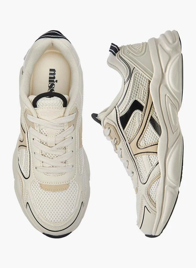 MISSY Panelled Sneakers With Lace-Up Closure