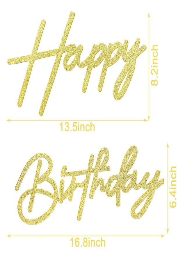 MASTRON Happy Birthday Sign for Backdrop - Glitter Felt Happy Birthday Letter Sign for Balloon Arch Birthday Party Balloon Arch Backdrop Decorations for Birthday Party Baby Shower - Gold - Image 2