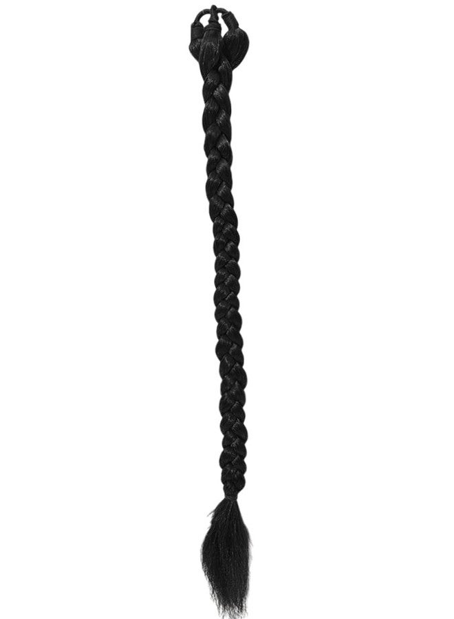 BLUSHIA Cold Fusion Hair Extension Styles Parandi Hair Extension Synthetic Parandi Choti For Girls (Pack Of 1, Black Color) - Image 4