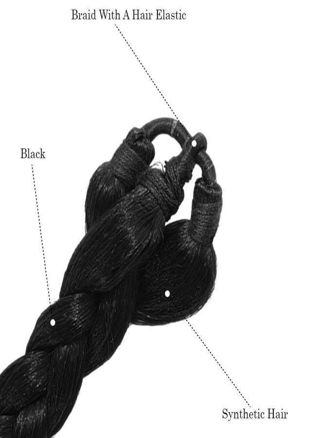 BLUSHIA Cold Fusion Hair Extension Styles Parandi Hair Extension Synthetic Parandi Choti For Girls (Pack Of 1, Black Color) - Image 3