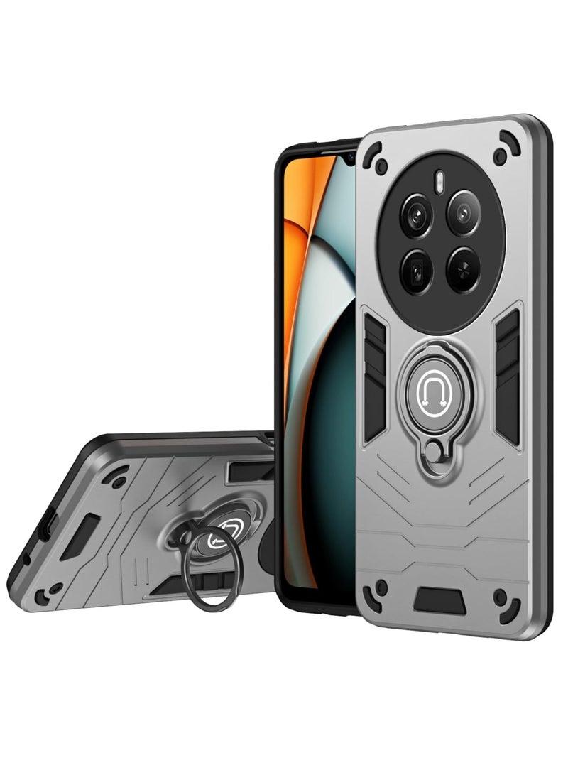 GOLDEN MASK GOLDEN MASK For Realme 12 Pro Plus/Realme 12 Pro Armored Window Bracket Camera Shield Cover Camera Lend Protection With Ringe (Grey)  - Image 2
