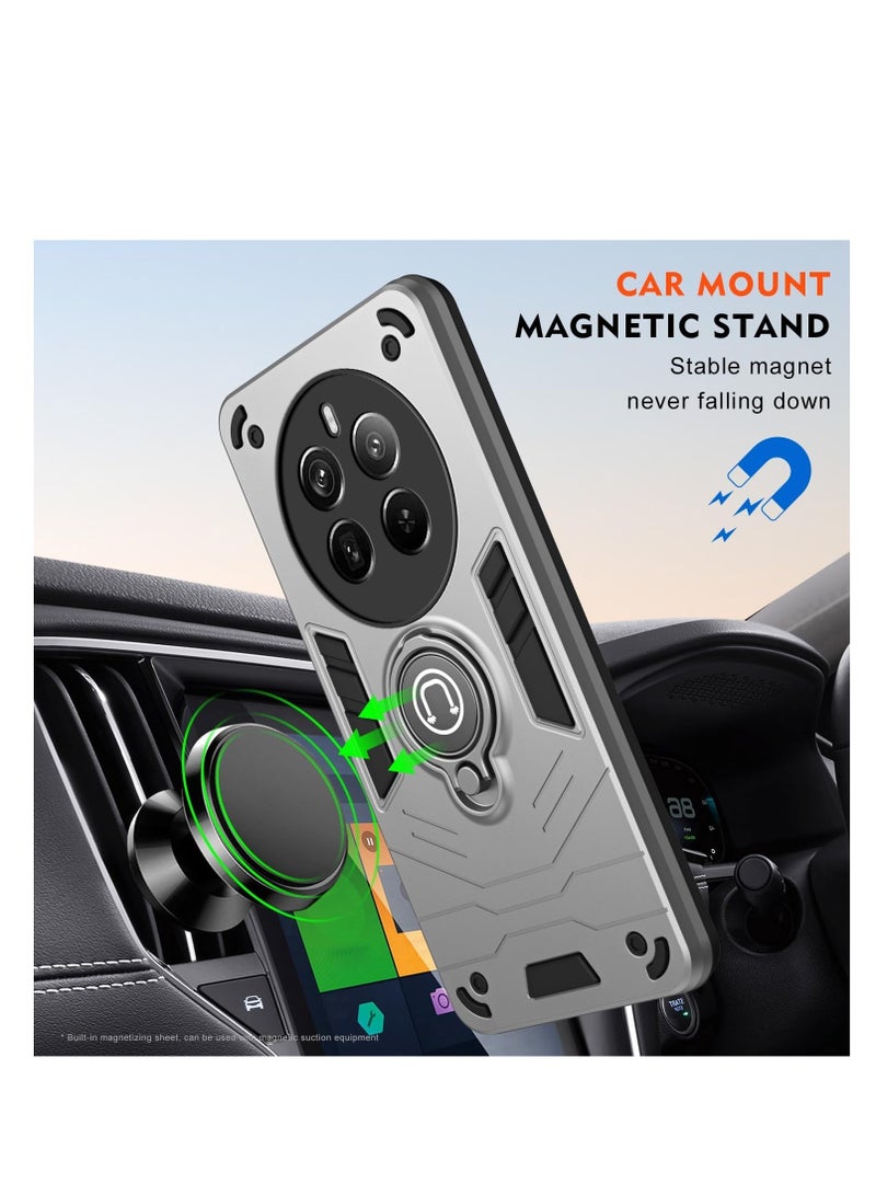 GOLDEN MASK GOLDEN MASK For Realme 12 Pro Plus/Realme 12 Pro Armored Window Bracket Camera Shield Cover Camera Lend Protection With Ringe (Grey)  - Image 5