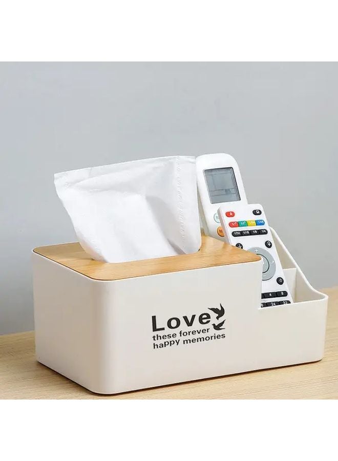 White ZM30 Remote Control Tissue Box Holder With Hygienic One Touch Door Mechanism - Image 1