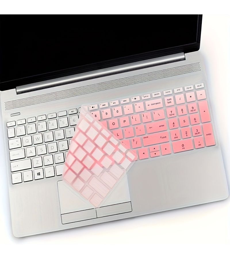Light Pink Waterproof Dustproof Silicone Keyboard Cover for HP 17 Laptop - Image 4