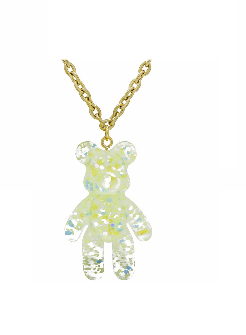 Fashionbox Teddy Bear Yellow Necklace