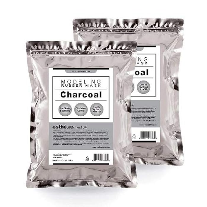 estheskin (2 pack) estheSKIN No.104 Charcoal Modeling Mask Powder for Professional Facial Treatment, 35 Oz. - Image 1