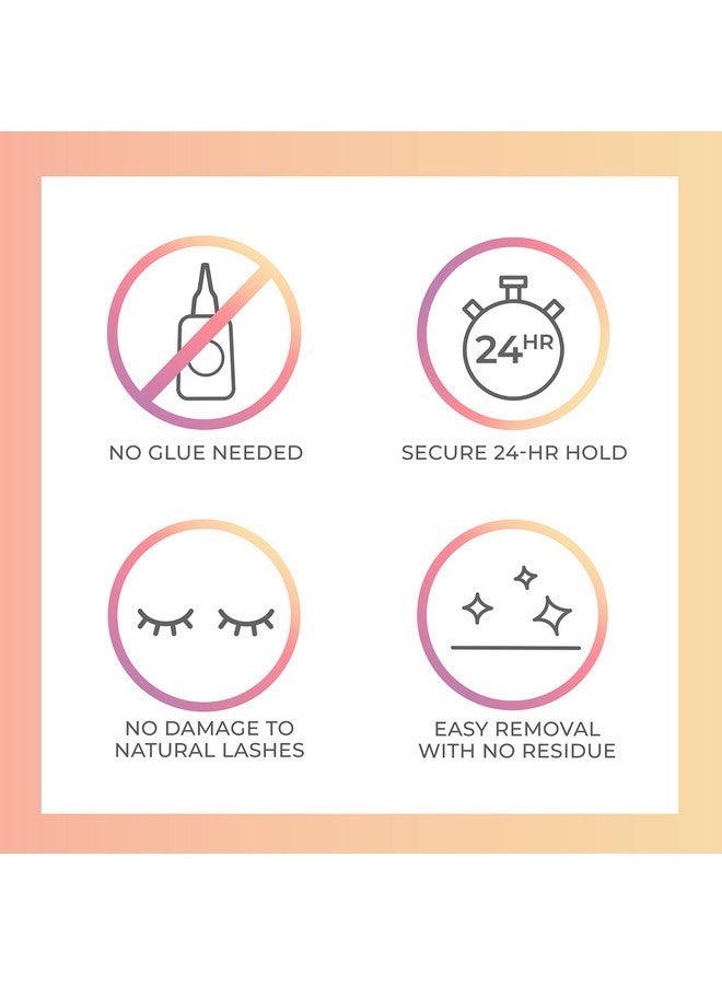 Impress Press False Eyelashes, Lash Clusters, Falsies, Elegant Volume', 12Mm-14Mm, Includes 12 Pieces Of Pre-Bonded Lashes, Contact Lens Friendly, Easy To Apply, Reusable Strip Lashes - Image 5