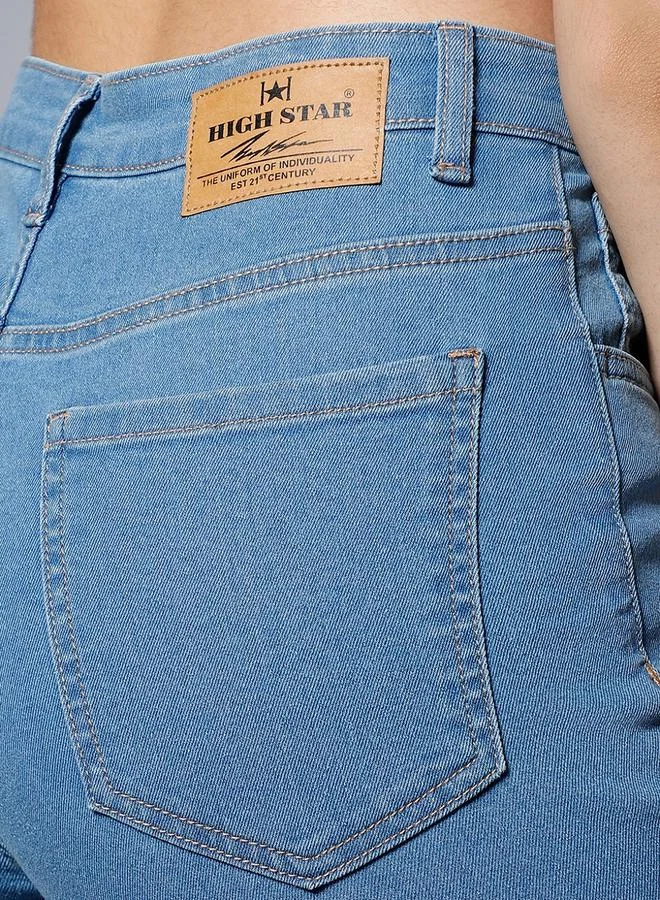 HIGH STAR HIGH STAR Mid Rise Regular Fit Cropped Jeans